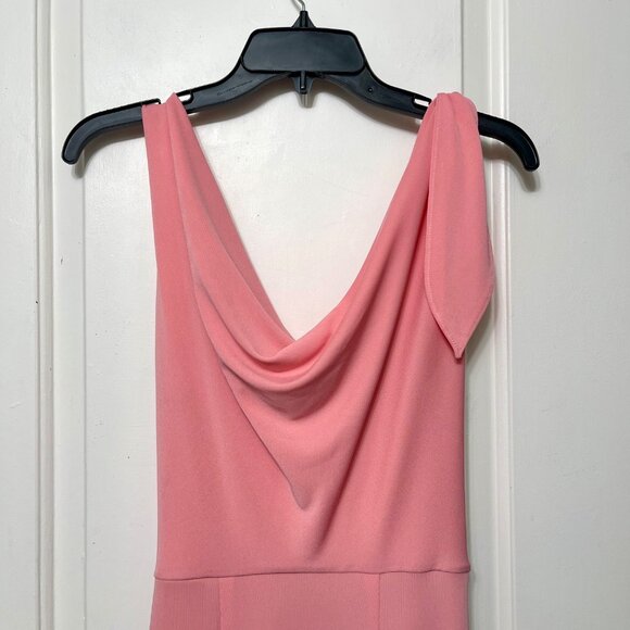 Cinq à Sept Odin Jersey Draped Midi-Dress in Pink  Size 6 - Picture 10 of 12